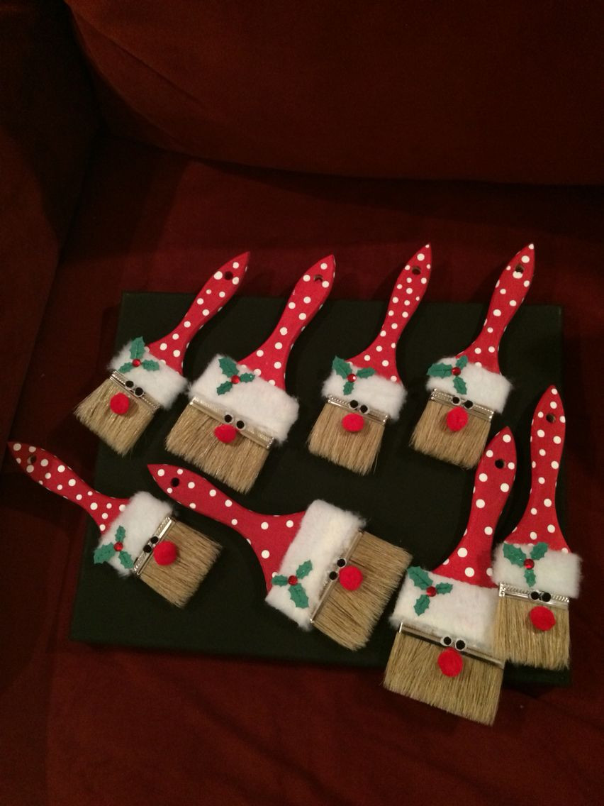 Santa Crafts For Adults
 So fun and easy to make Christmas paintbrush Santa