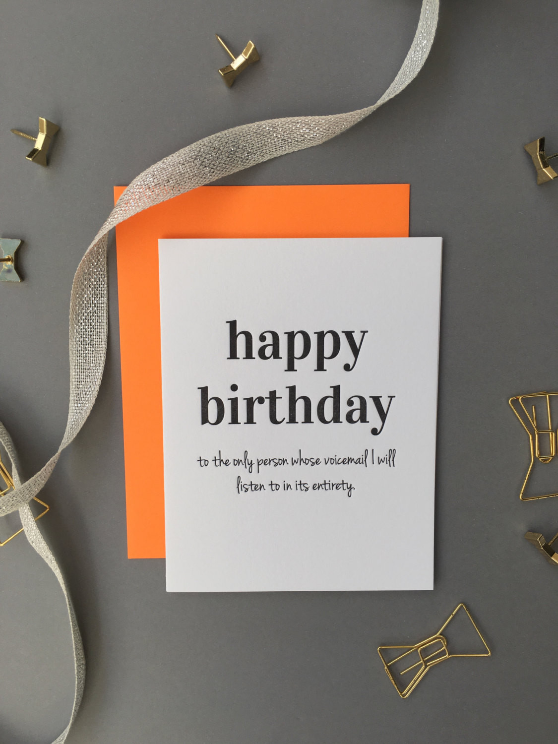Sarcasm Birthday Quotes
 Funny Sarcastic Happy Birthday Voicemail Letterpress by