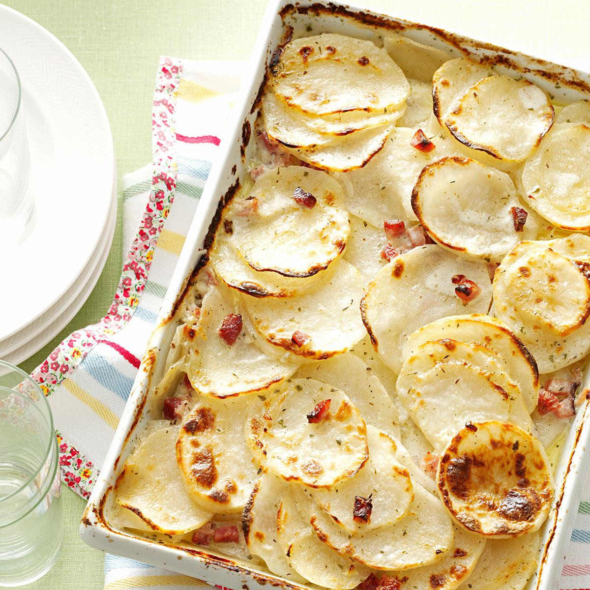 Scalloped Potatoes And Ham For Two
 Scalloped Potatoes with Ham Recipe