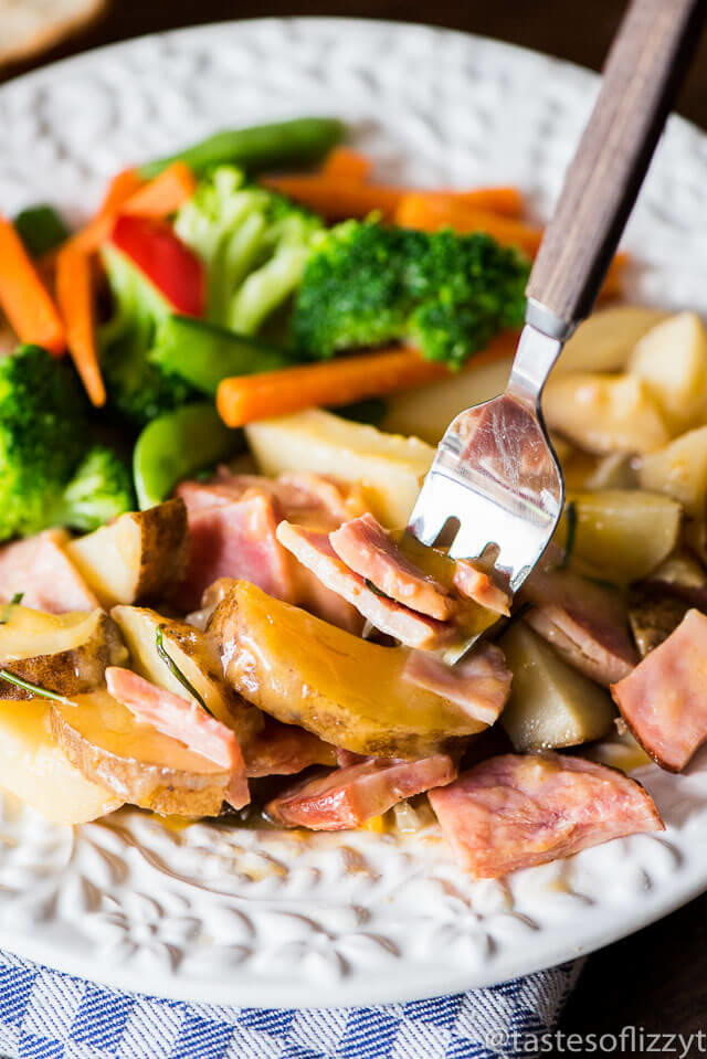 Scalloped Potatoes And Ham For Two
 Slow Cooker Scalloped Potatoes and Ham