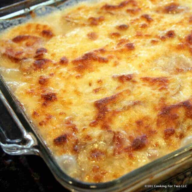 Scalloped Potatoes And Ham For Two
 Old Fashion Scalloped Potatoes and Ham