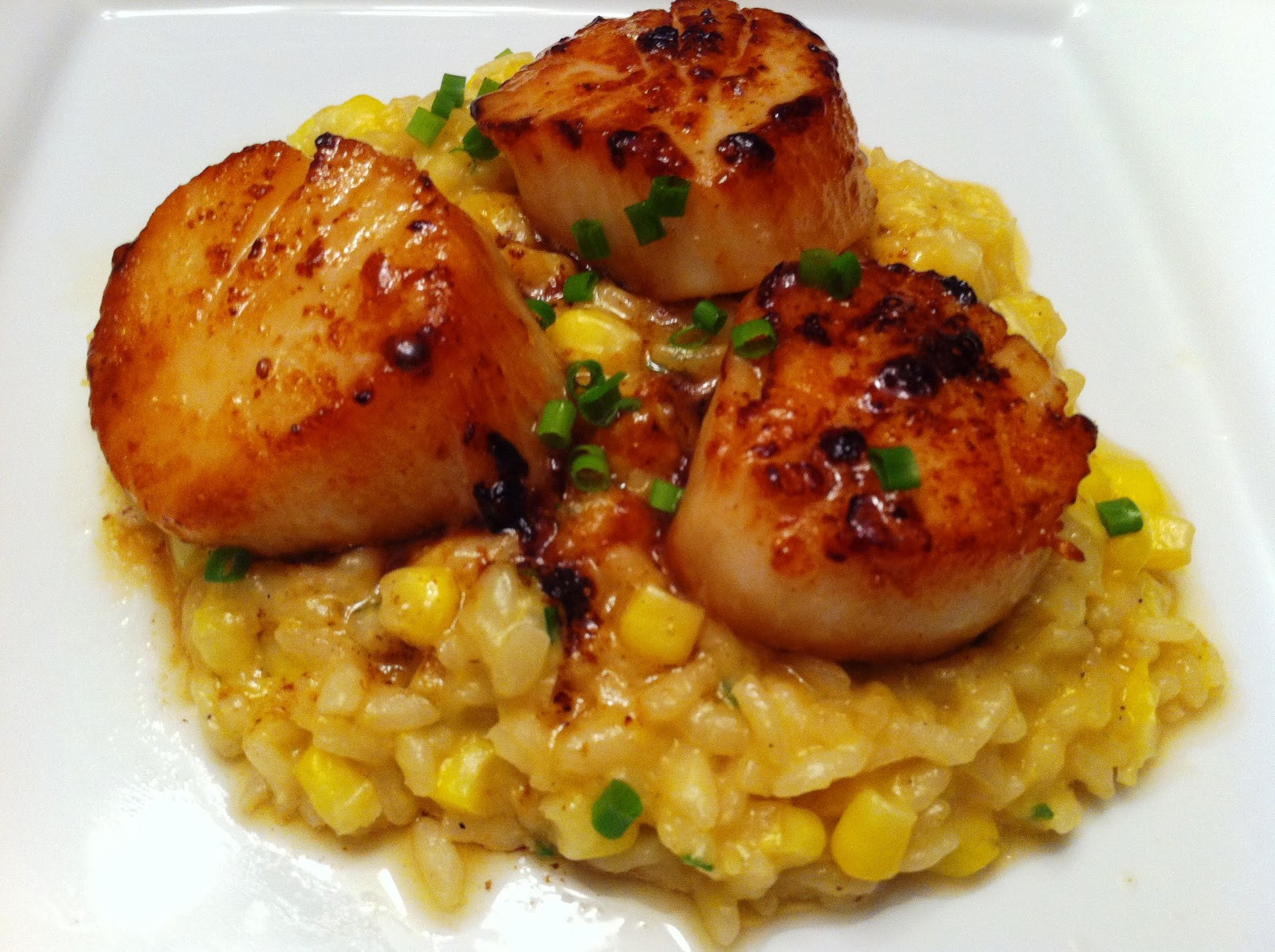 Scallops Side Dishes
 Everyday Gourmet Seared Scallops with Sweet Corn Risotto