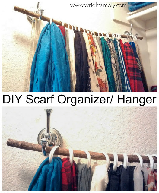 Scarf Organizer DIY
 Simply Wright DIY Scarf Organizer Hanger