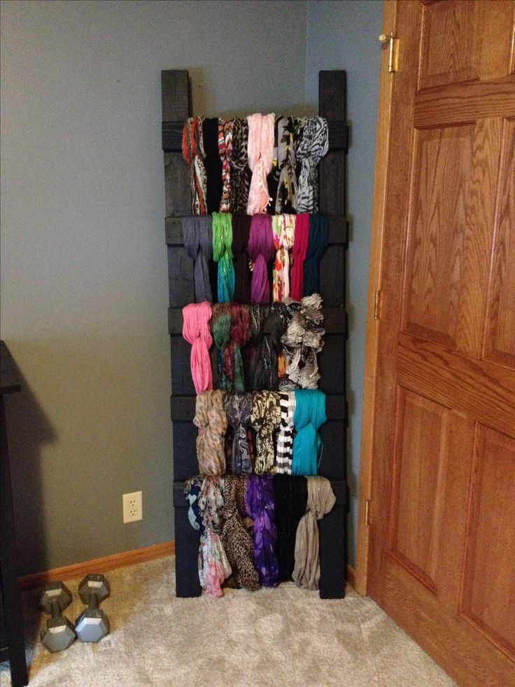 Scarf Organizer DIY
 DIY scarf holder Projects to Try Pinterest