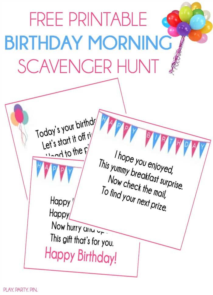 Scavenger Hunt Birthday Party Ideas
 Birthday Scavenger Hunt Ideas