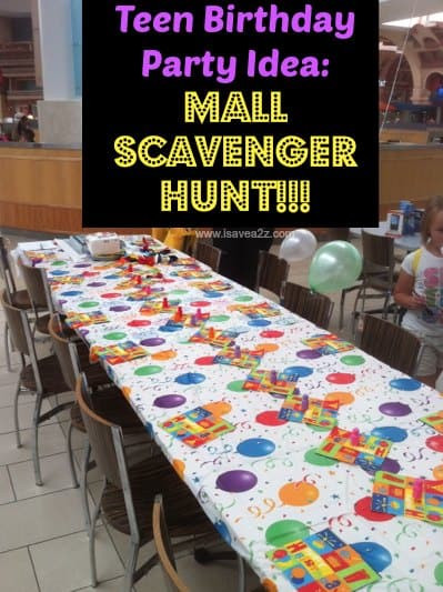 Scavenger Hunt Birthday Party Ideas
 Teen Birthday Party Idea Mall Scavenger Hunt Printable