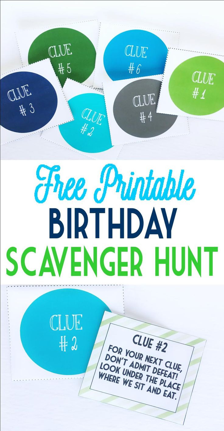 Scavenger Hunt Birthday Party Ideas
 Birthday Scavenger Hunt