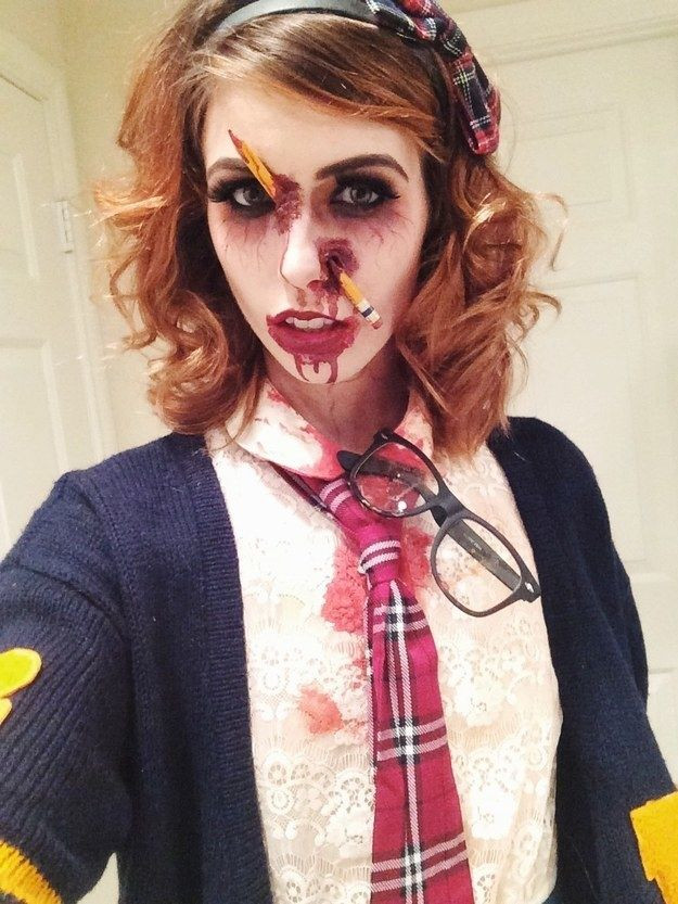 School Girl Costume DIY
 Homemade Zombie Halloween Costumes For Girls