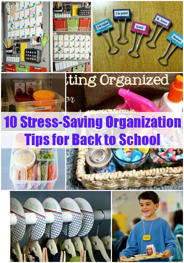 School Organization DIY
 10 Stress Saving Organization Tips for Back to School