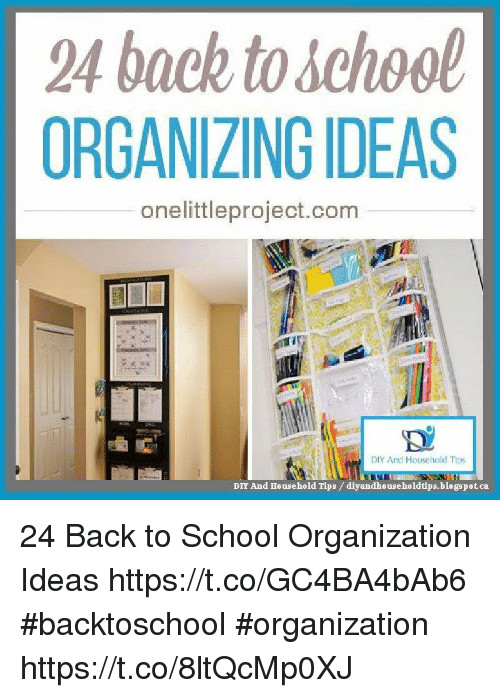 School Organization DIY
 24 Back to School ORGANIZING IDEAS elittleproject DIY