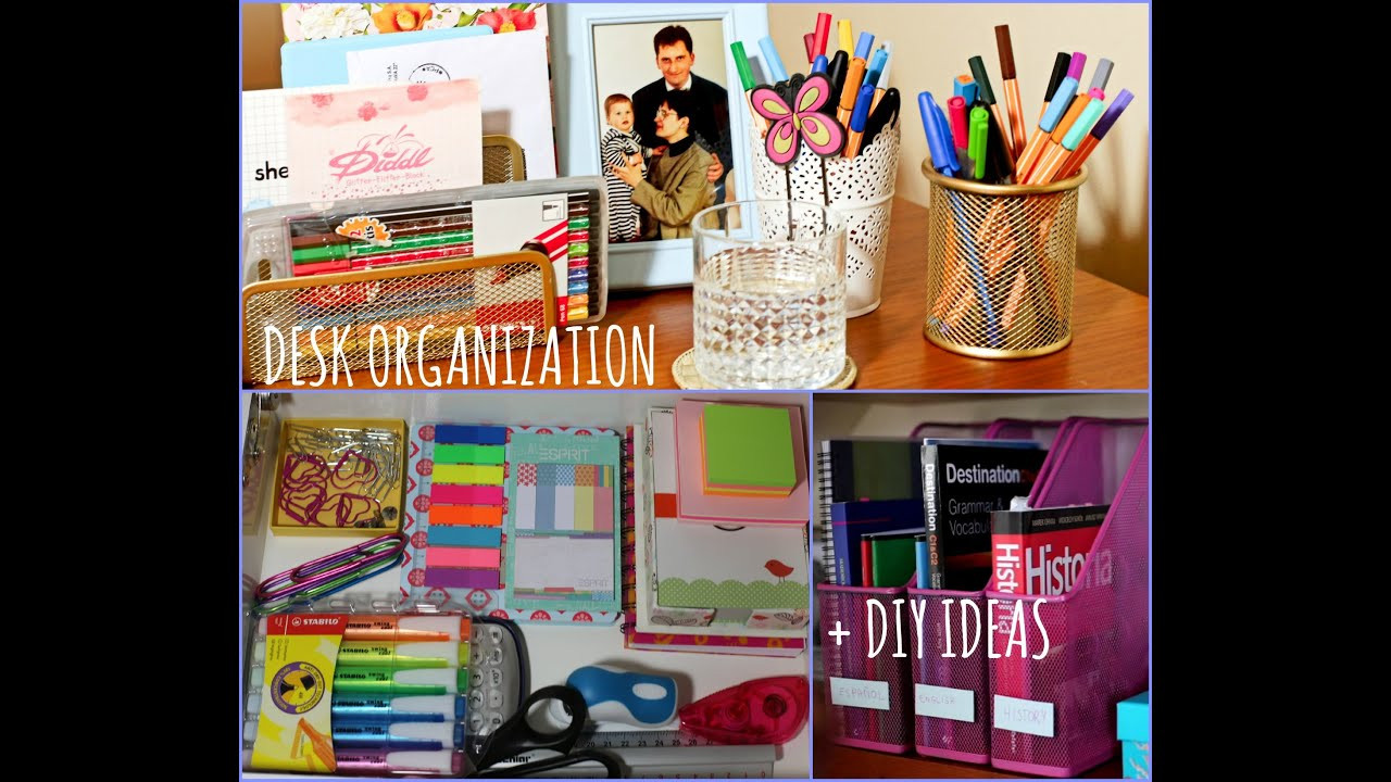 School Organization DIY
 Desk Organization DIY Ideas
