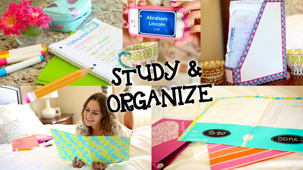 School Organization DIY
 Study Tips & DIY Organization for Back to School