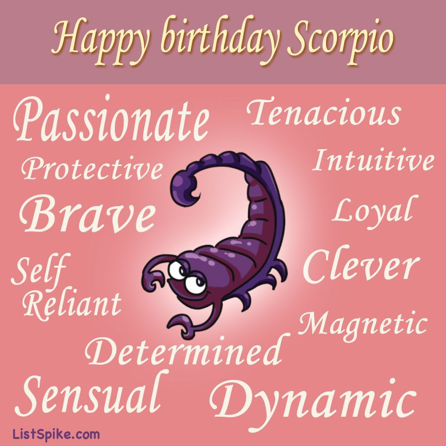 Scorpio Birthday Quotes
 Scorpio birthday graphic