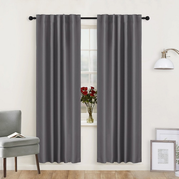 Sears Curtains For Living Room
 RYB HOME Living Room Blackout Curtains Draperies Grey