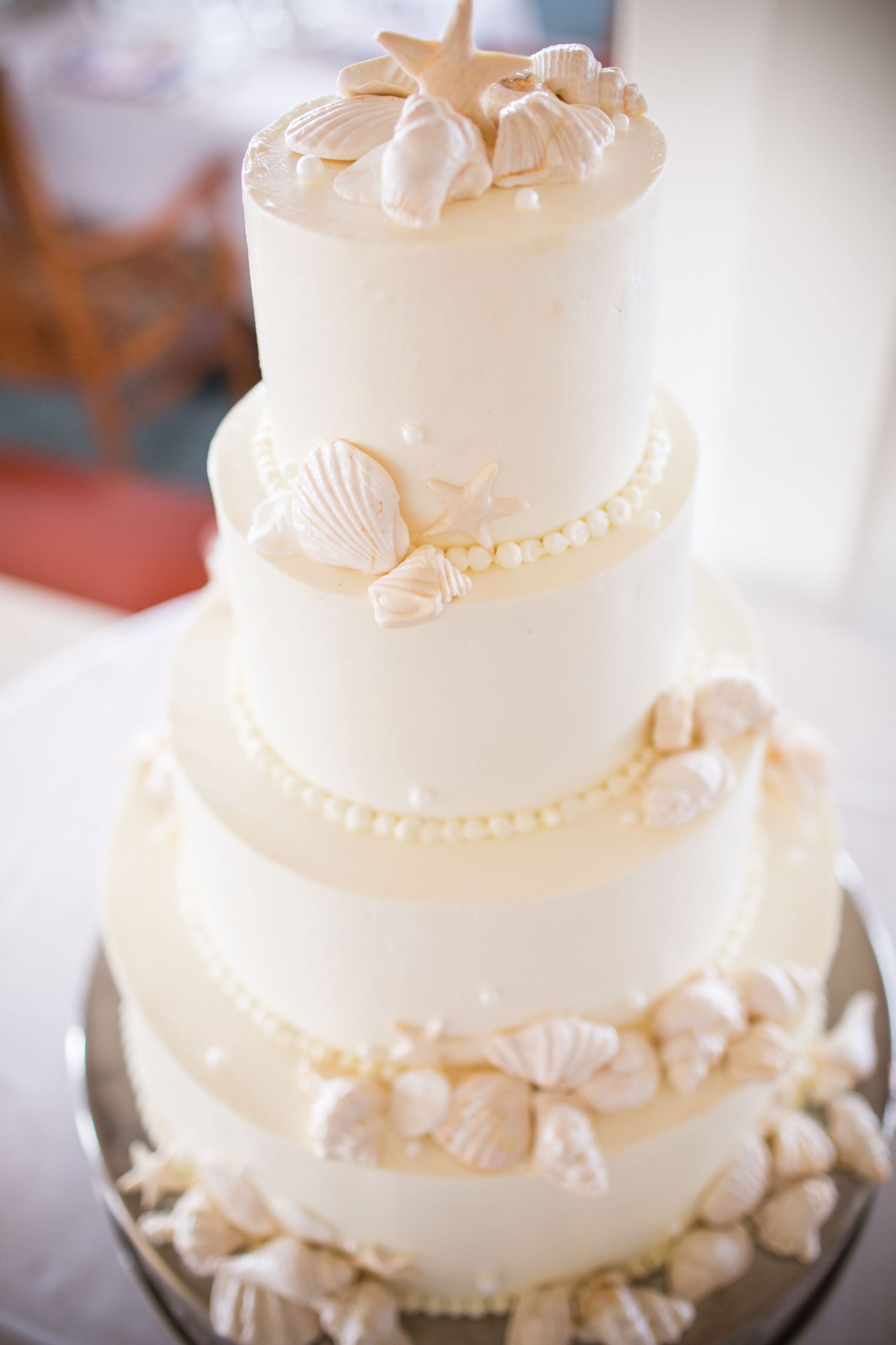 Seashell Wedding Cake
 Whimsical Seaside Wedding