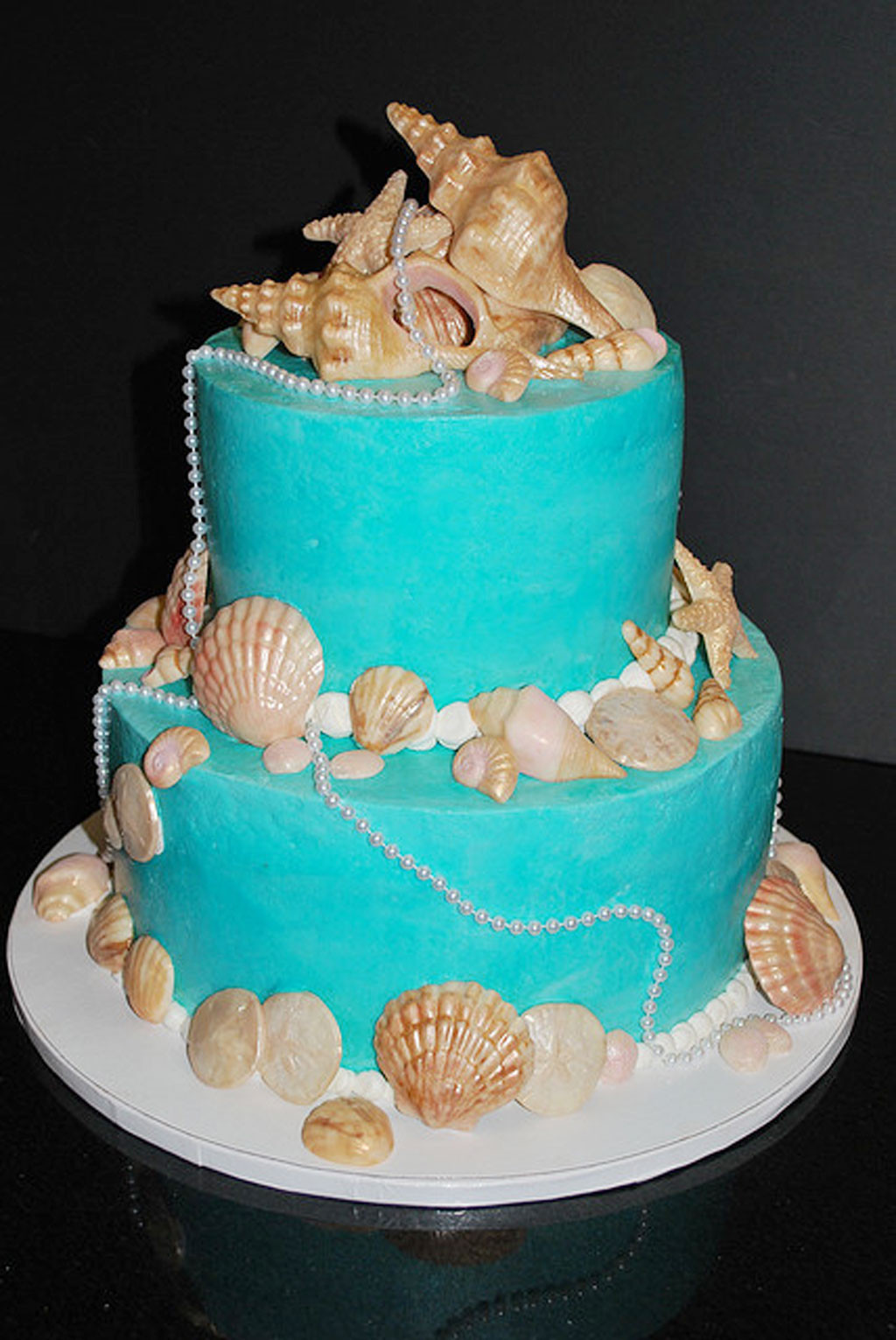 Seashell Wedding Cake
 Round Seashell Wedding Cakes Wedding Cake Cake Ideas by