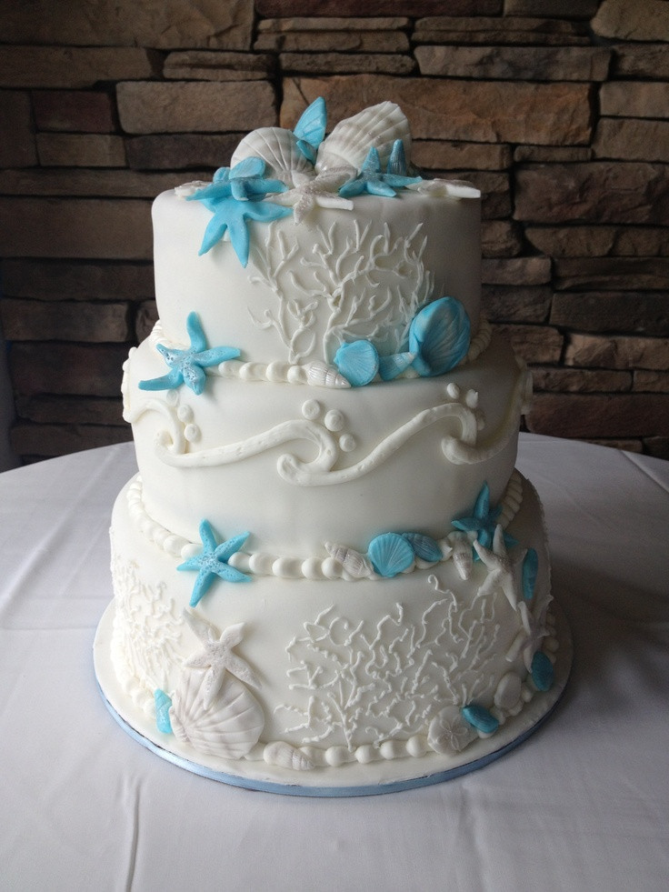 Seashell Wedding Cake
 Seashell wedding cake Custom Cakes by Heather