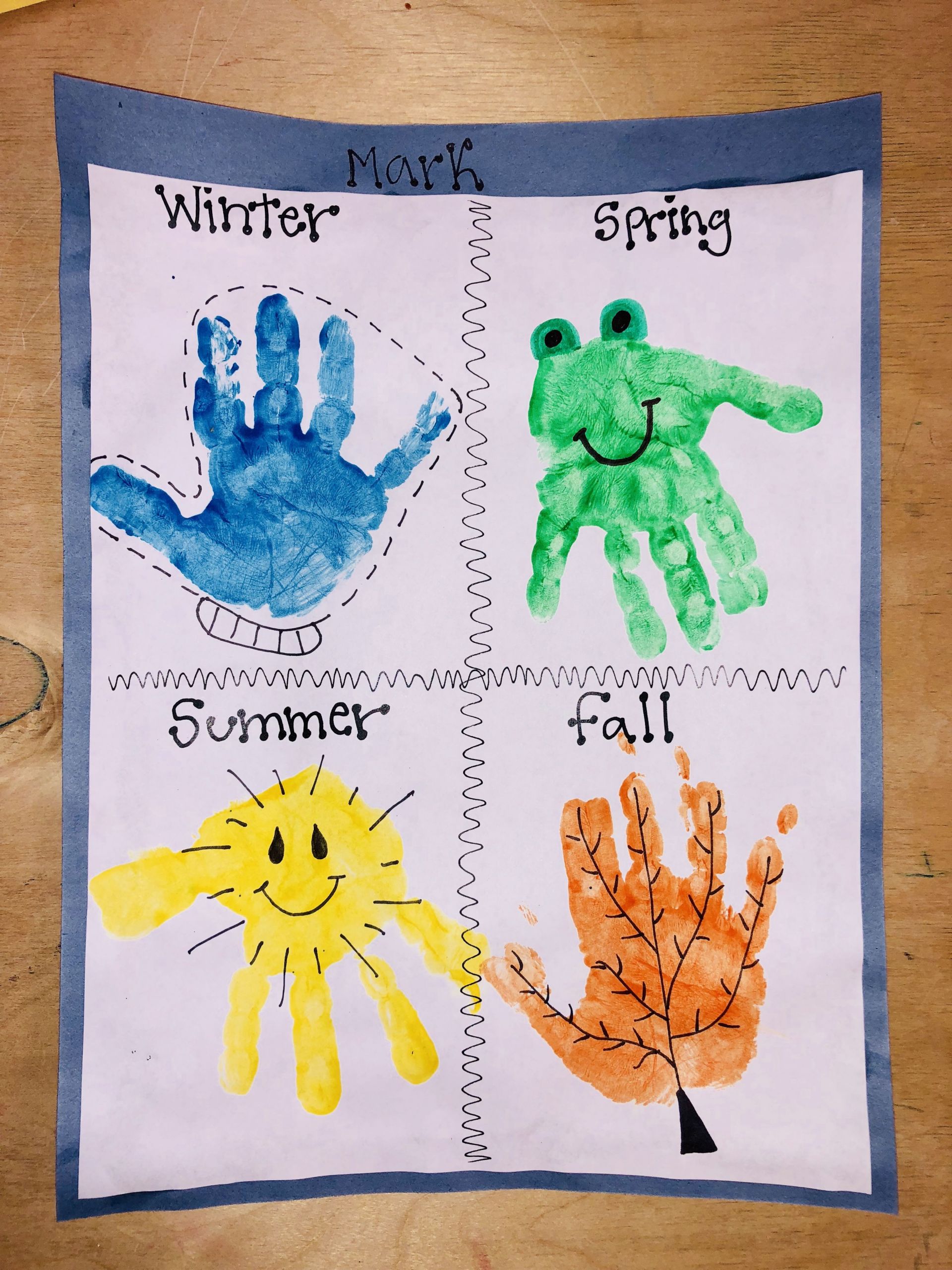 Season Crafts For Preschoolers
 Season handprint craft