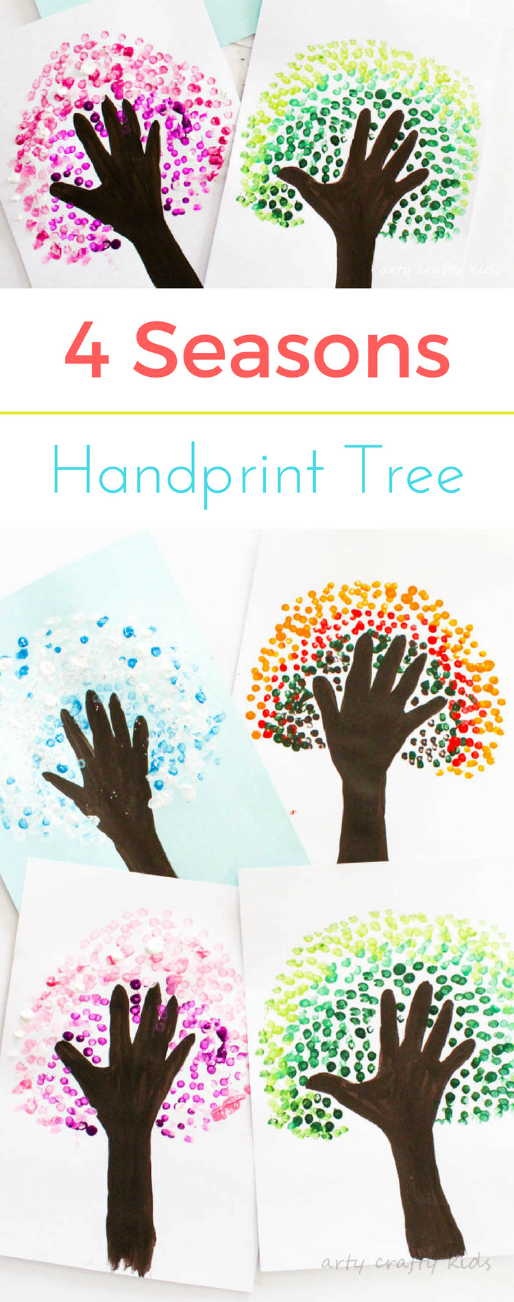 Season Crafts For Preschoolers
 Four Season Handprint Tree
