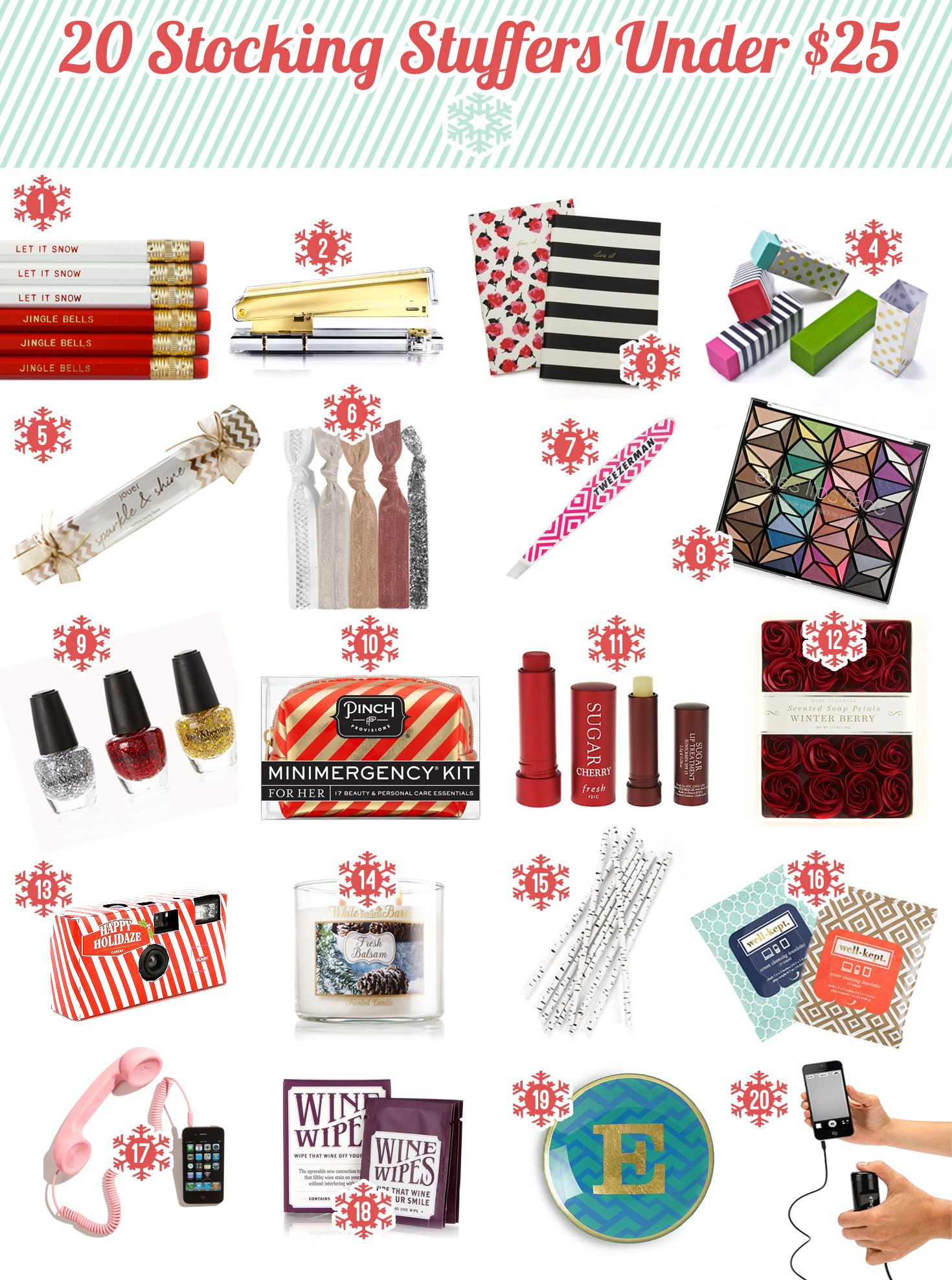 Secret Santa Gift Ideas For Girls
 2013 Holiday Gift Guide Secret Santa Gift Ideas Under $25