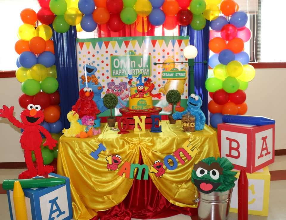 Sesame Street Birthday Decorations
 Birthday "Elmo Sesame Street 1st Birthday "