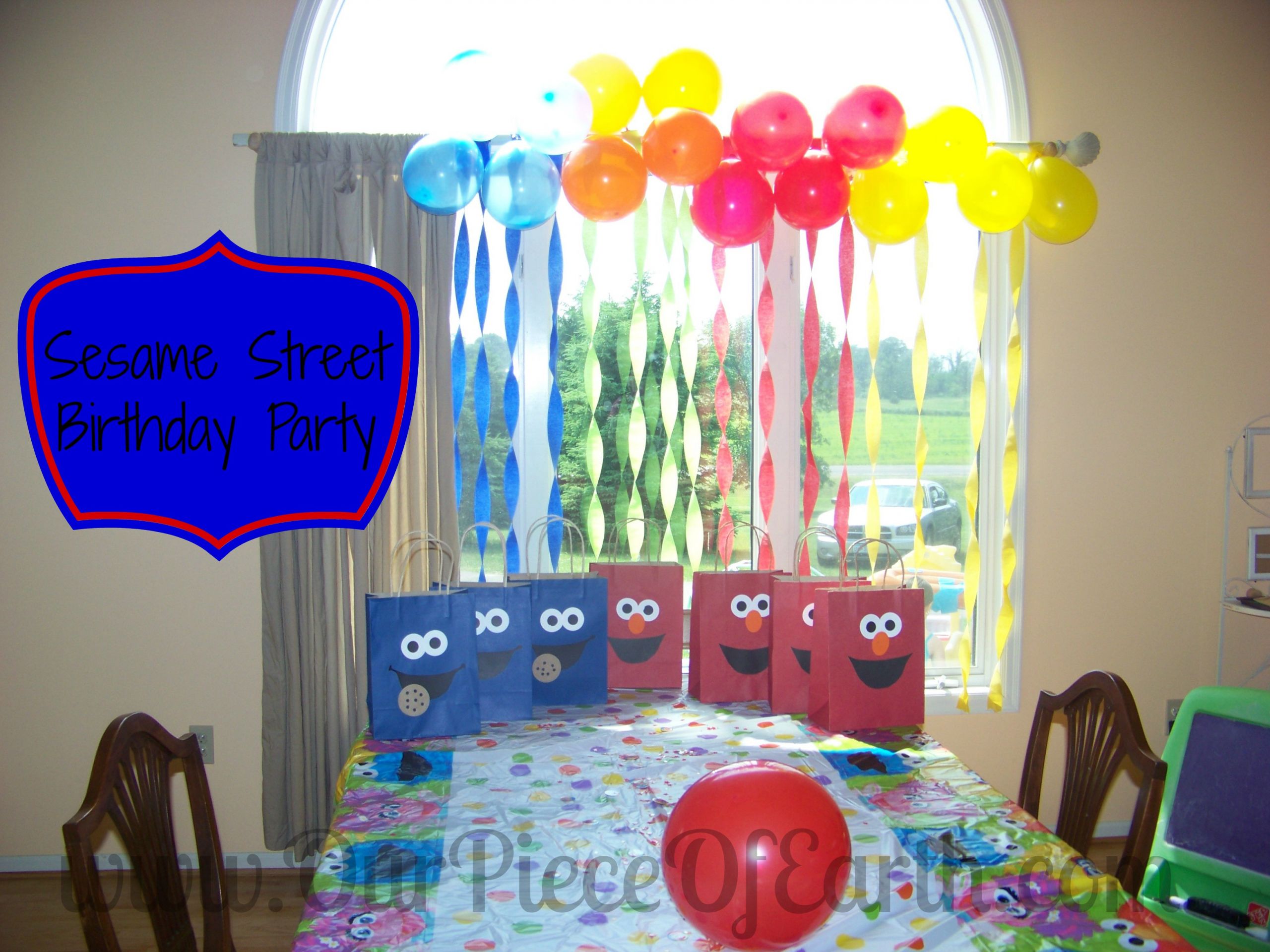 Sesame Street Birthday Party Decorations
 A Sesame Street Birthday Party for Charlie Our Piece of