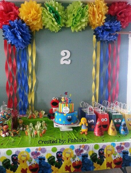 Sesame Street Birthday Party Ideas 2 Year Old
 Kids Sesame Street theme birthday party
