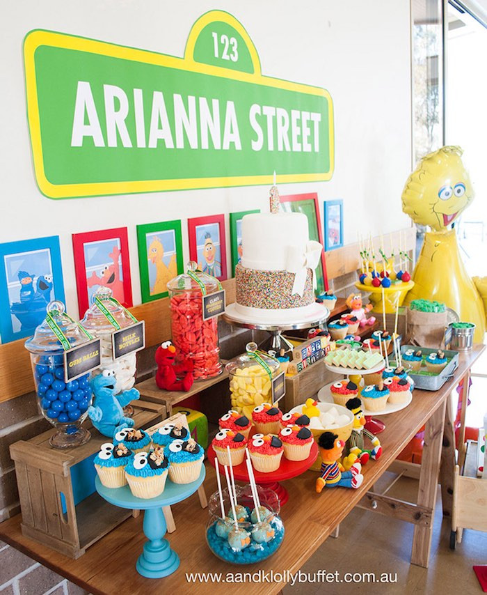 Sesame Street Birthday Party Supplies
 Kara s Party Ideas Vintage Sesame Street Birthday Party