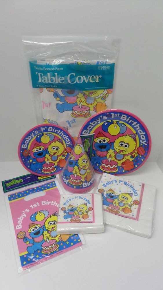 Sesame Street Birthday Party Supplies
 Sesame Street Baby s 1st Birthday Party Supplies