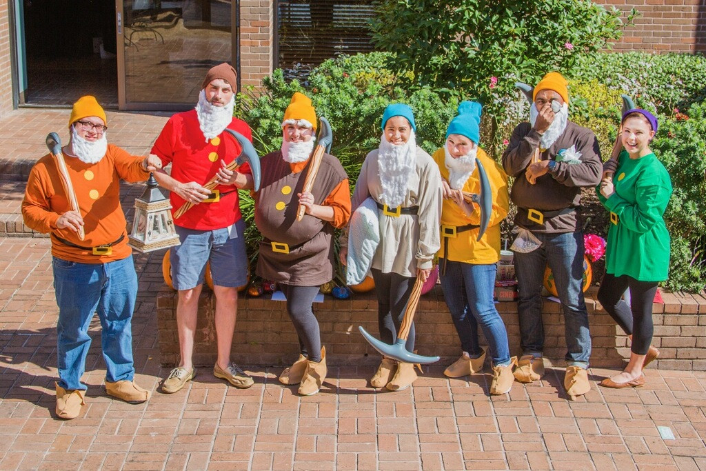 Seven Dwarfs Costumes DIY
 24 Creative Group Costume Ideas From the Pelican Family
