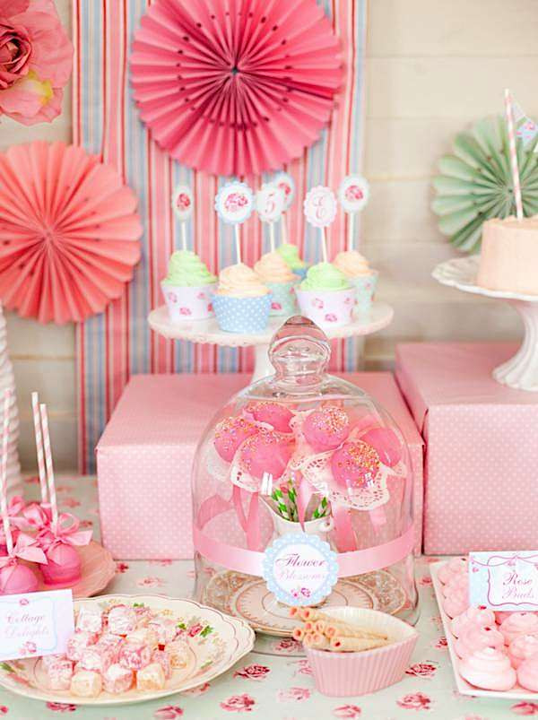 Shabby Chic Birthday Party Decorations
 Kara s Party Ideas Shabby Chic Princess Girl Pink Vintage
