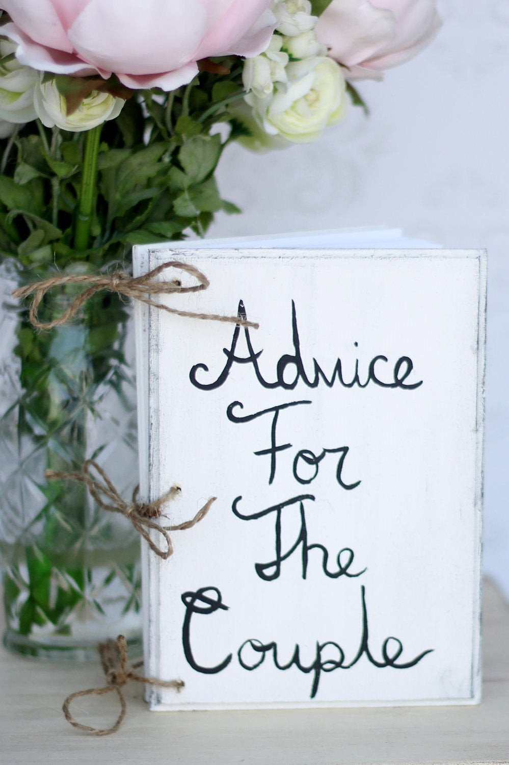 Shabby Chic Wedding Guest Book
 Wedding Guest Book Advice For The Couple Shabby Chic Decor