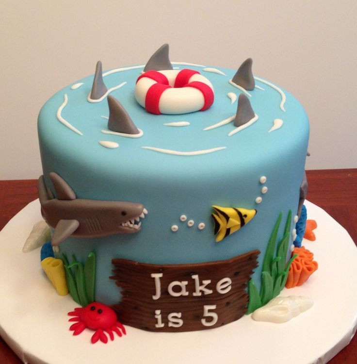 Shark Birthday Cakes
 Pint Size Blogger Shark Party Ideas by Rylan The PIY Life