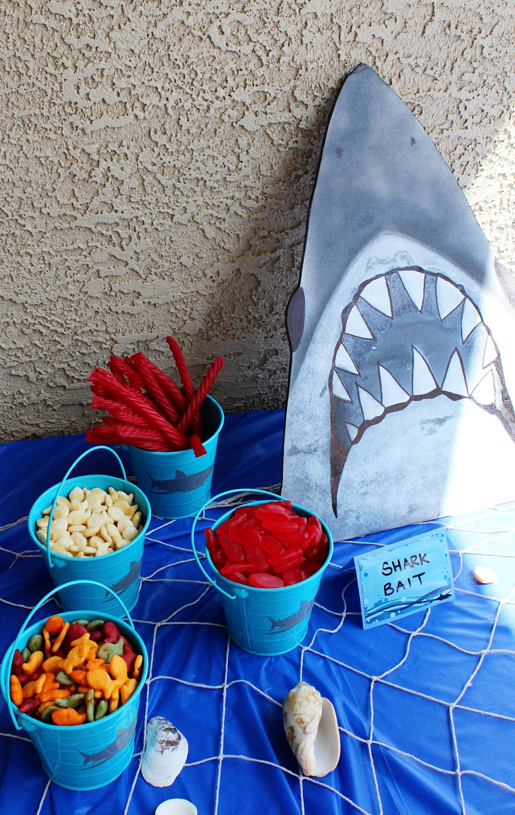 Shark Party Food Ideas
 Sparklinbecks Shark Birthday Party
