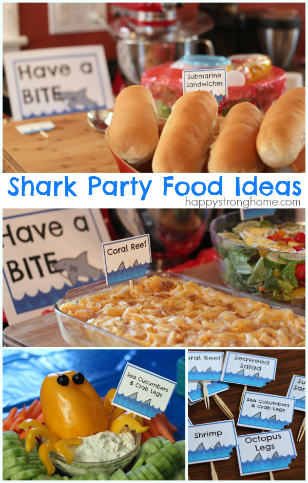 Shark Party Food Ideas
 Shark Birthday Party Ideas for Kids Happy Strong Home