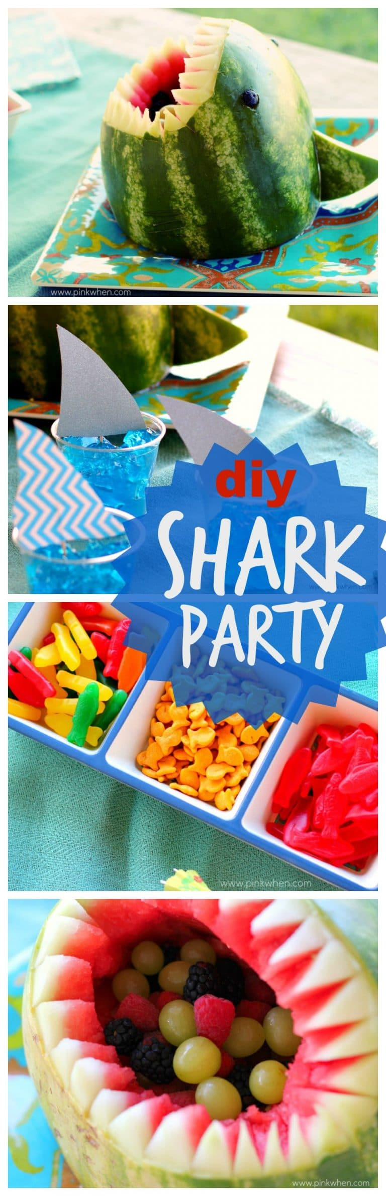 Shark Party Food Ideas
 Summertime Shark Party PinkWhen