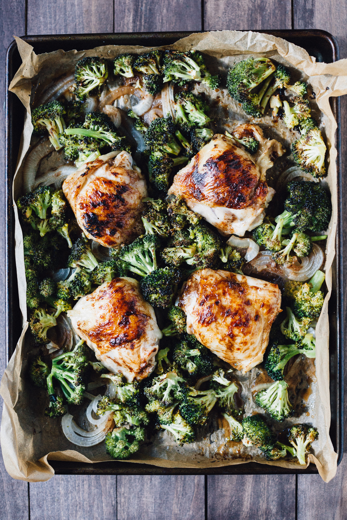 Sheet Pan Chicken Thighs And Broccoli
 e Sheet Pan Balsamic Chicken with Roasted Broccoli