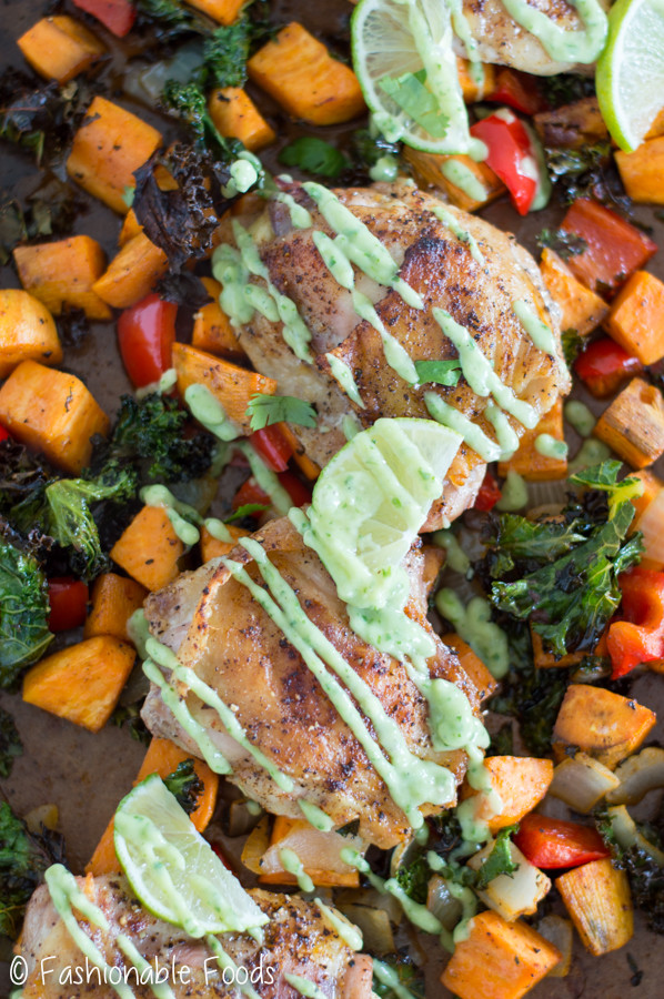 Sheet Pan Chicken Thighs And Vegetables
 Sheet Pan Southwest Chicken Thighs with Ve ables with