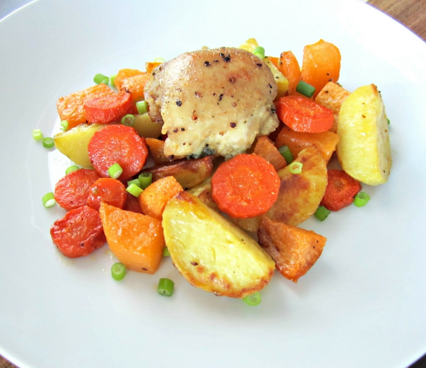Sheet Pan Chicken Thighs And Vegetables
 Sheet Pan Chicken Thighs With Root Ve ables