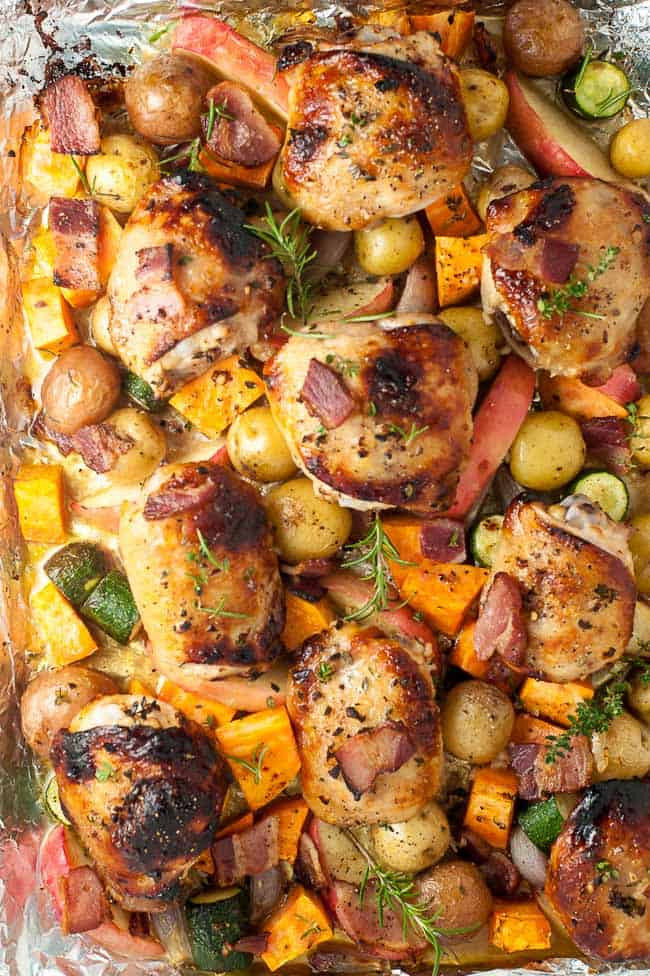 Sheet Pan Chicken Thighs And Vegetables
 Sheet Pan Chicken and Roasted Harvest Ve ables Flavour