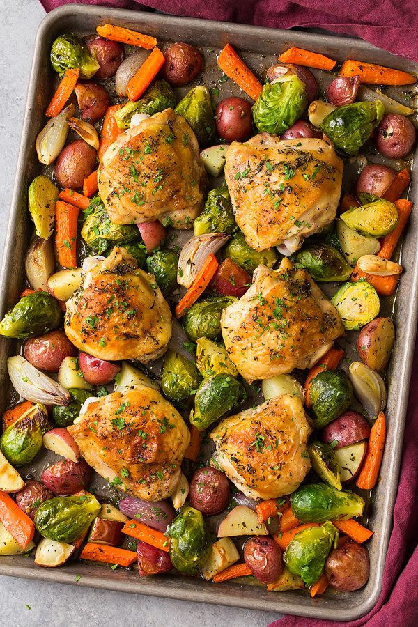 Sheet Pan Chicken Thighs And Veggies
 Sheet Pan Roasted Chicken with Root Ve ables Cooking