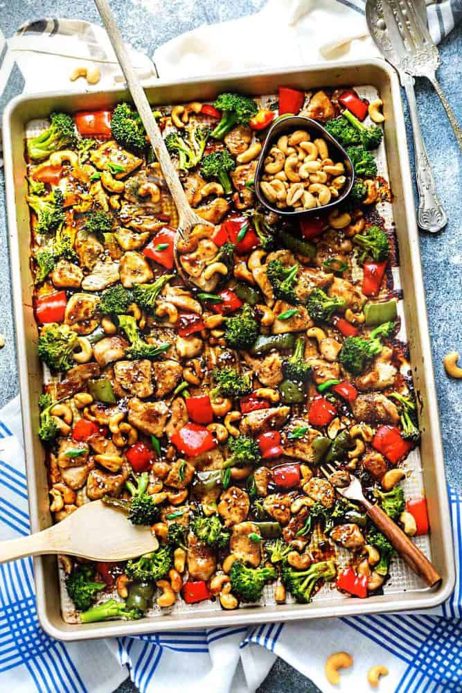 Sheet Pan Dinners Chicken
 Sheet Pan Cashew Chicken