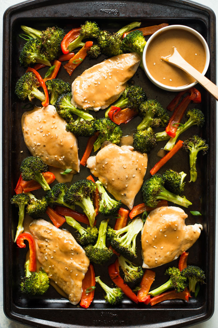 Sheet Pan Dinners Chicken
 Chicken Sheet Pan Dinner with Peanut Sauce