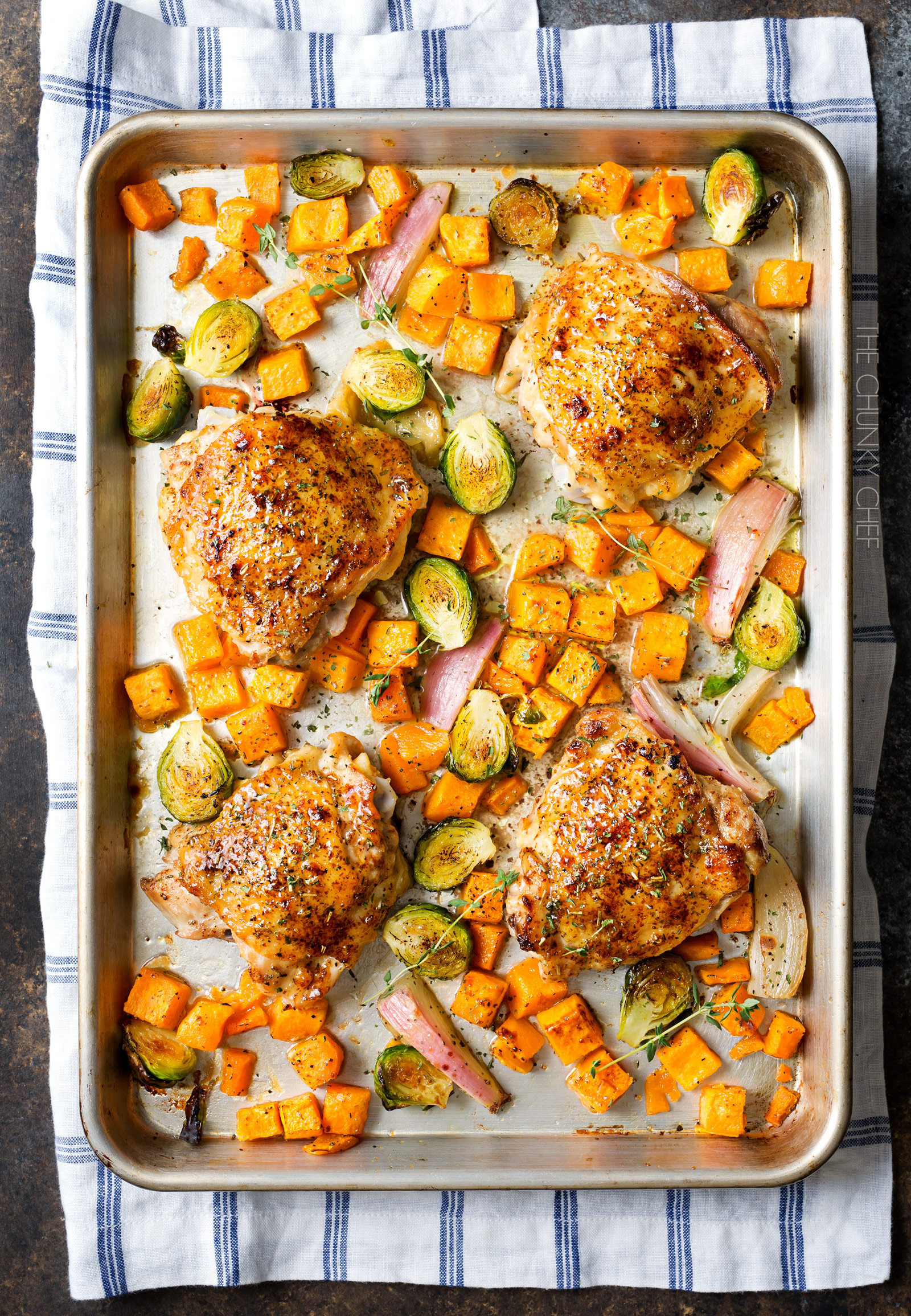 Sheet Pan Dinners Chicken Thighs
 Sheet Pan Maple Mustard Roasted Chicken The Chunky Chef