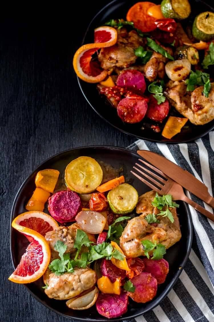 Sheet Pan Dinners Chicken Thighs
 Sheet Pan Chicken Thighs with Citrus Chipotle Glaze