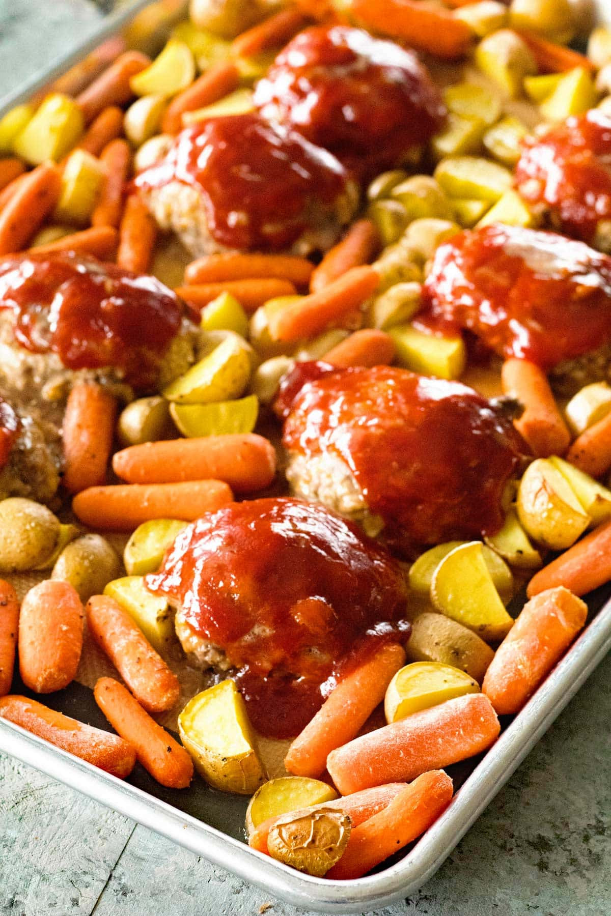 Sheet Pan Meatloaf
 Sheet Pan Mini Meatloaf and Veggies Julie s Eats & Treats