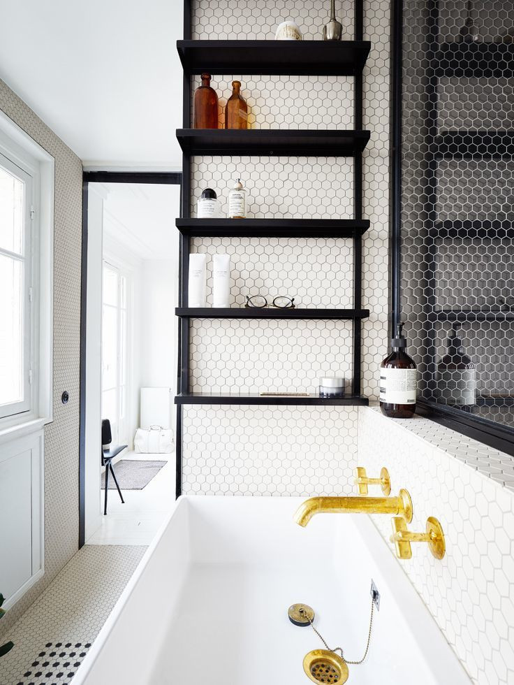 Shelves For Bathroom Wall
 15 Exquisite Bathrooms That Make Use of Open Storage