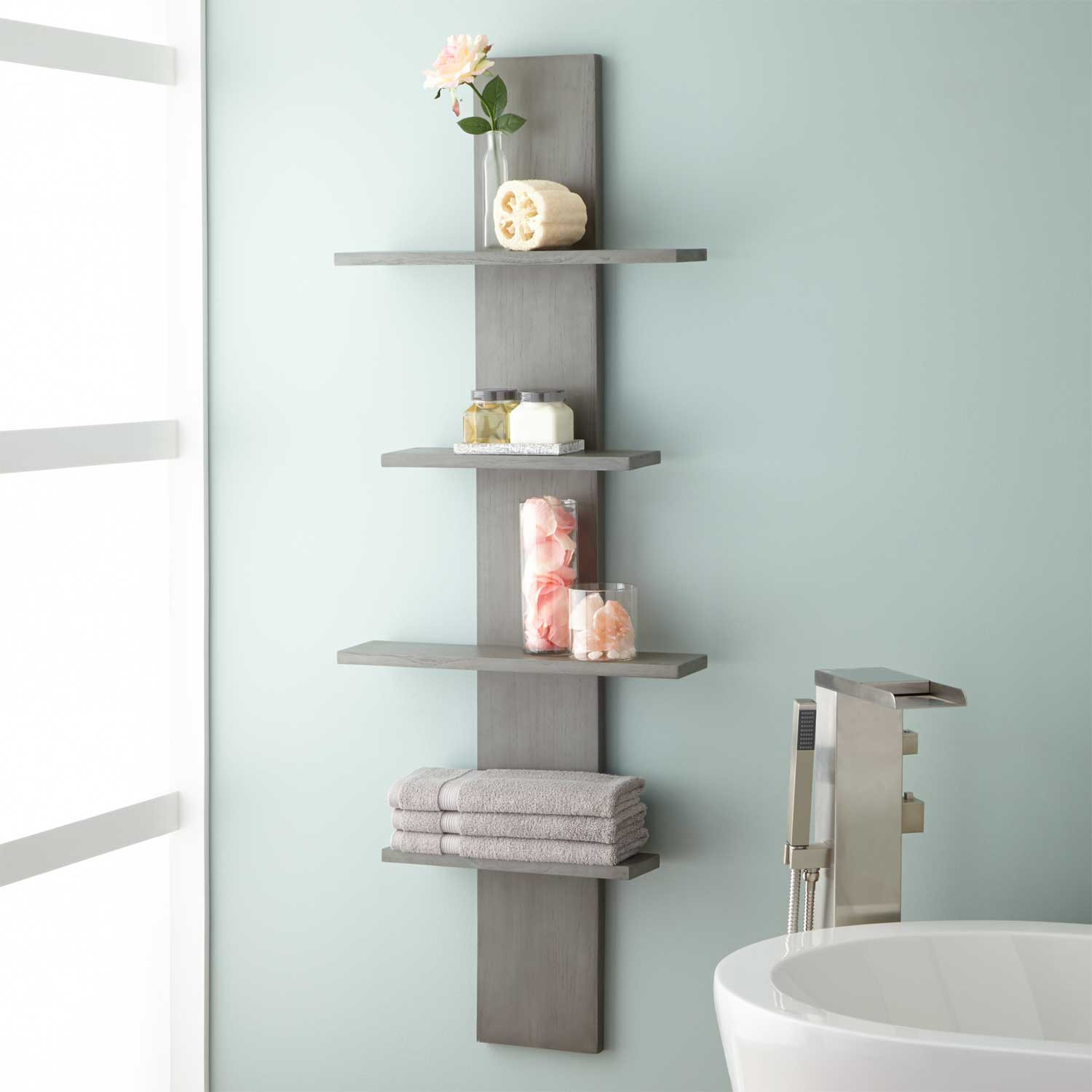 Shelves For Bathroom Wall
 Wulan Hanging Bathroom Shelf Four Shelves Bathroom