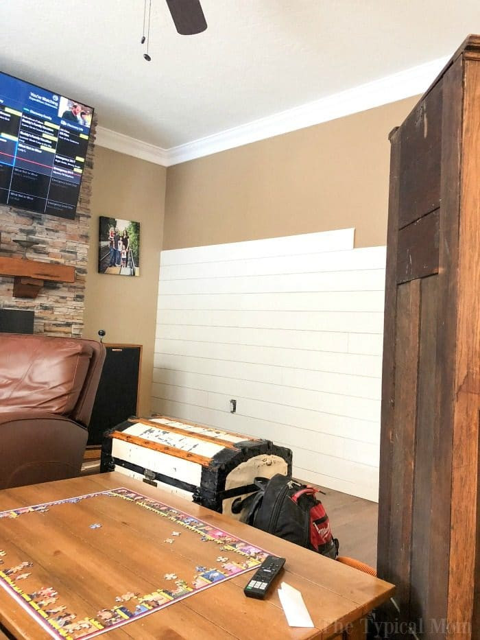 Shiplap Accent Wall Living Room
 Shiplap Accent Wall · The Typical Mom
