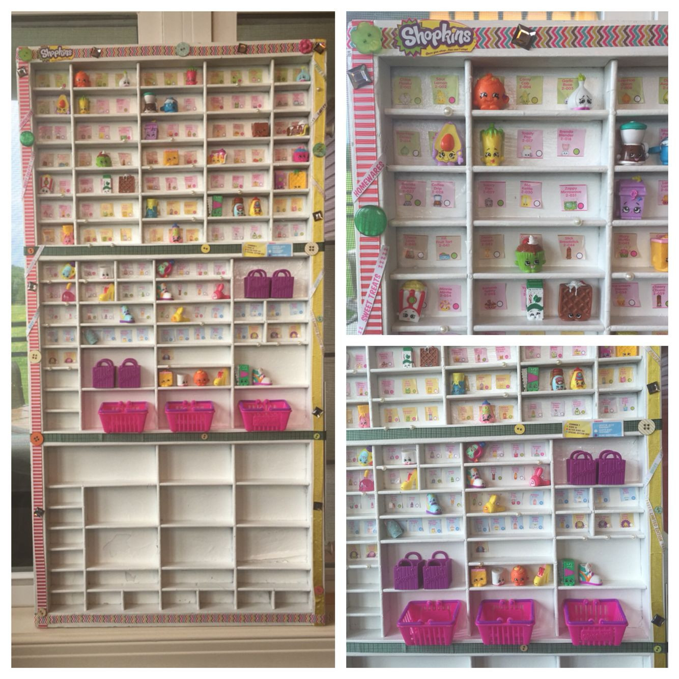 Shopkins Organizer DIY
 Shopkins display homemade from and antique drawer
